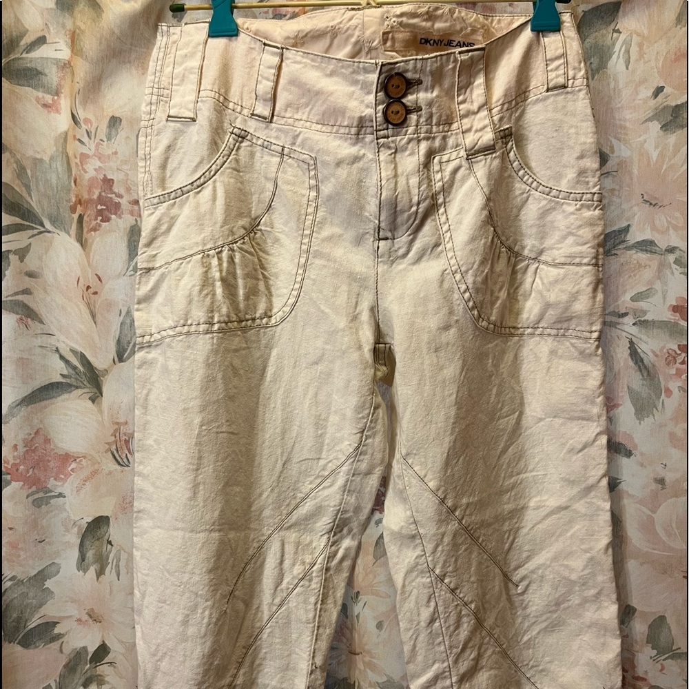 DKNY Linen Capris Size 2